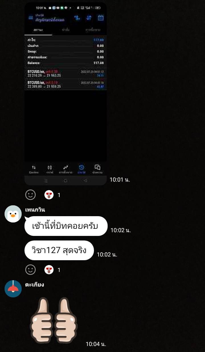 ผลลัพธ์จริงจากนักเรียน ATM — ภาพหน้าจอผลการเทรด