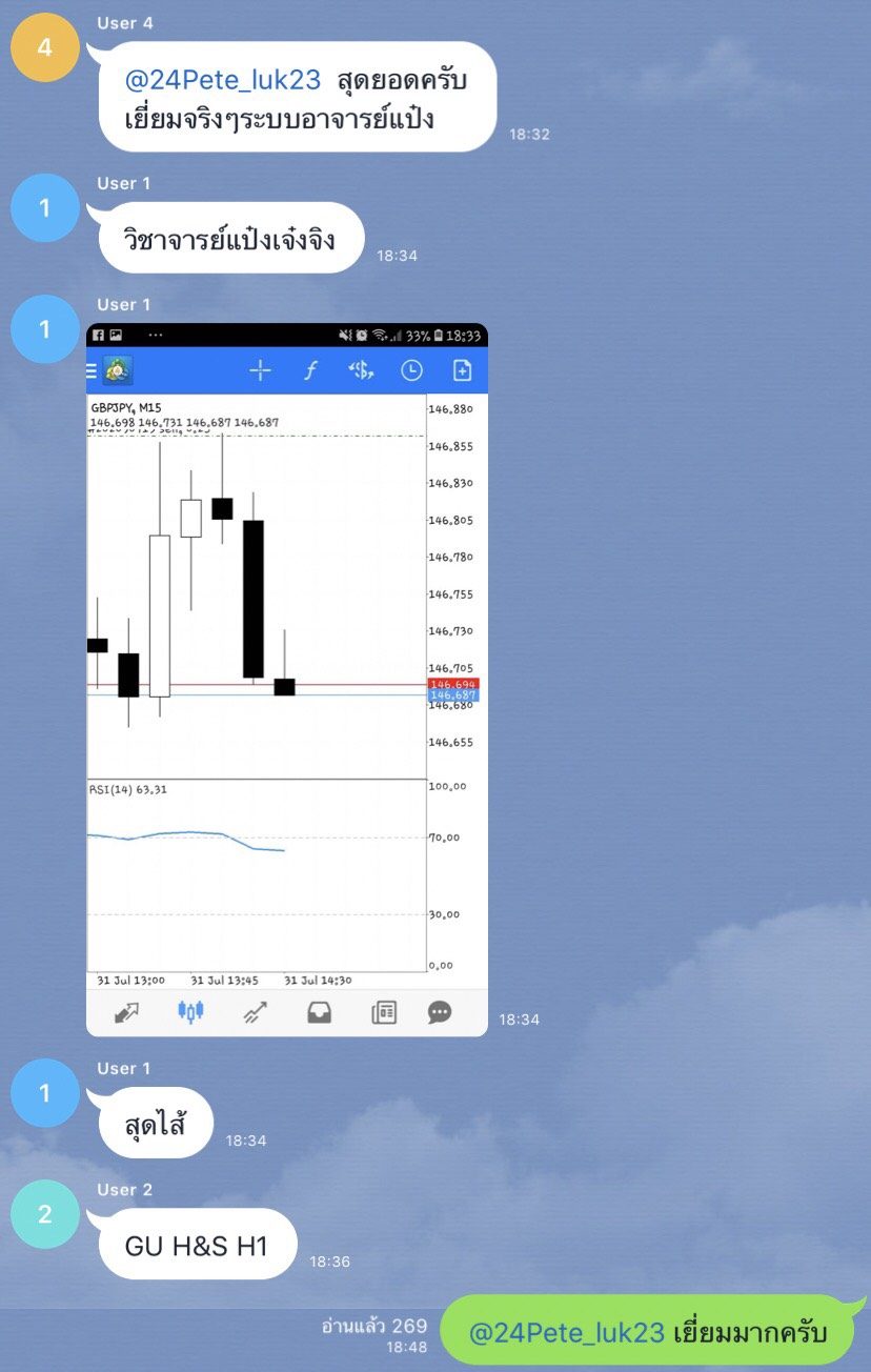 ข้อความขอบคุณจากนักเรียน ATM — แชทจริง